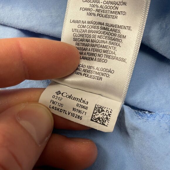 Columbia PFG Shirt Mens XL Blue Button Down Long Sleeve Outdoor Fishing Casual - Picture 5 of 16